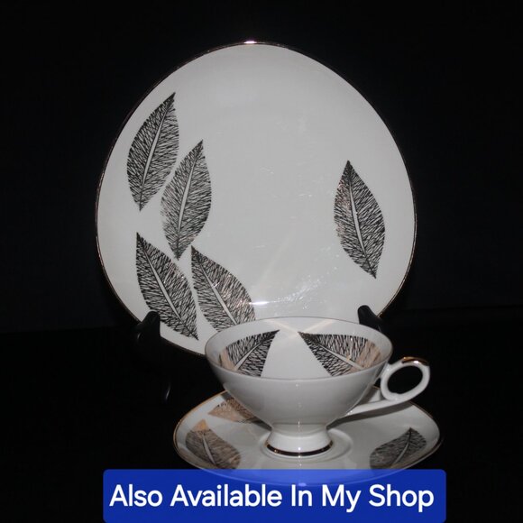 Porcelain Trio Set | Bavaria Tea Cup Set with Snack Plate - Picture 9 of 9